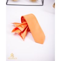 Set Cravata si batista portocalie - CV913