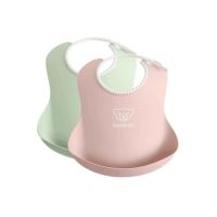 BabyBjorn - Set 2 bavete, Powder Green/Powder Pink