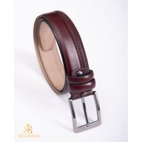 Curea din piele cu model, catarama metalica- CP448