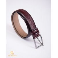 Curea din piele cu model, catarama metalica- CP454