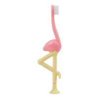 Periuta de dinti, Dr. Brown's, Flamingo, Fara BPA, 1-4 ani, Roz