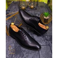 Pantofi Business, cu siret, din piele naturala mată - P1253