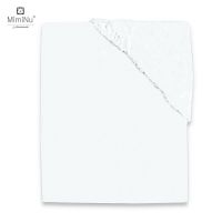 Cearceaf cu elastic, MimiNu, Jerse, Pentru patut 140X70 cm, Material certificat Oeko Tex Standard 100, White