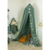 AMY - Baldachin Pure Multifunctional, Suspendat din Bumbac, 320x250 cm, Verde