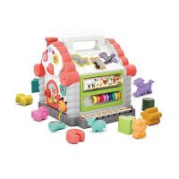 Jucarii bebe - Hola - Jucarie multifunctionala Casuta educativa a animalutelor , Cu sunete, Cu lumini, Multicolor