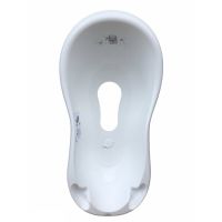 Lorelli - Cadita Bear 100 cm, Cu dop, Cu covor antiderapant, Alb