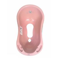 Lorelli - Cadita , Bear Dark , Cu dop, Cu covor antiderapant, 84 cm, Roz
