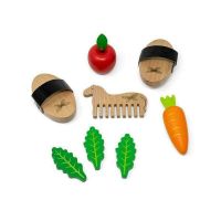 Set jucarii din lemn, ingrijire caluti, 8 piese, +3 ani, byASTRUP