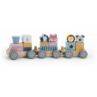 Viga - Jucarie pentru sortat si stivuit Trenulet modular , PolarB , Cu animale