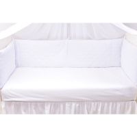 Aparatori groase Velvet matlasat alb 240 cm