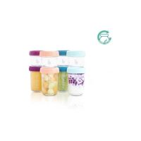 Babymoov - Set recipiente Boluri gradate 220 ml, 8 bucati, 100 ml din Sticla