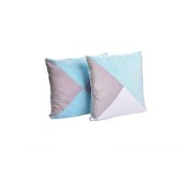 Set 2 pernute velvet alb gri bleu