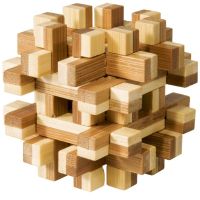 Fridolin - Joc logic IQ din lemn bambus Magic blocks
