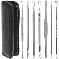 Set trusa cu 7 pensete profesionale cu 2 capete pentru extractie puncte negre Iso Trade MY45012