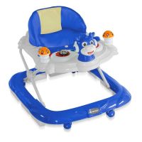 Bertoni - Premergator cu 4 roti si protectie trepte (panou jucarii) Bambi Light Blue
