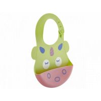 Baveta BabyJem din silicon Soft Baby Bib (Culoare: Gri)