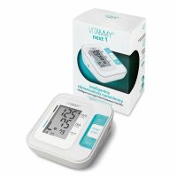 VITAMMY - Tensiometru electronic de brat Next 1, mufa USB, detectie miscarea corpului, memorare 2 utilizatori, manseta 22-40 cm, Alb