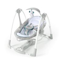 InGenuity - Leagan ConvertMe Swing 2 Seat Battery-Saver Nash Portabil, Cu vibratii, Cu muzica, 59x59 cm
