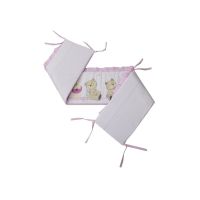 Aparatoare laterala, Babyneeds, Teddy Play M1, Pentru patut 120x60 cm, Cu umplutura antialergica, 180 x 32 cm, Roz