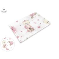 Scutec tetra, MimiNu, Din bumbac, Refolosibil, Cu multiple intrebuintari, Dimensiune 70x80 cm, Din bumbac certificat Oeko Tex Standard 100, Design, Pink Ballerina
