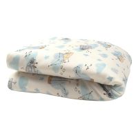 Amy - Pilota pentru copii Nature Bamboo by din bambus si umplutura hipoalergenica BabySoft, Nori calatori, 70x65cm