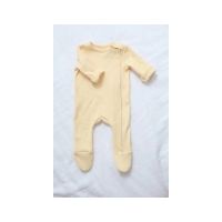 Babyly - Salopeta bebelusi cu maneca lunga si botosei, inchidere cu fermoar, Galben Banana, marimea 68