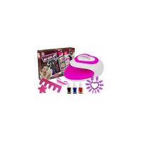Set pentru unghii, manichiura si pedichiura pentru copii, cu lampa de uscare, LeanToys, 4046