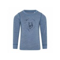 Blue Bear 90 - Bluza din lana merinos si bambus - Celavi