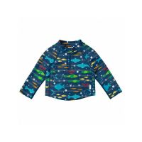 Navy Fish 3T - Bluza copii cu filtru UV si fermoar - Green Sprouts by iPlay