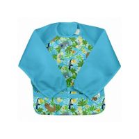 Bavetica multifunctionala cu maneci lungi 12-24 luni - Green Sprouts - Aqua Sloth Jungle