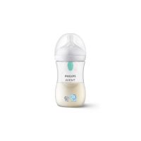 Biberon, Philips Avent, Natural Response, Cu supapa AirFree, 1 luni+, 260 ml, Fara BPA, Anticolici, Elefant