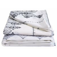 Lenjerie de pat bumbac polycotton, SomnART, pentru pat de 2 persoane XXL (2 fete perne 50x70, cearceaf pat 240x260, cearceaf pilota 220x200), Afrodita