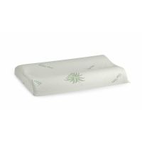Perna ergonomica Memory Aloe Vera Somnart, sustinere exacta pentru gat si cap, husa detasabila, 42x72x12 cm