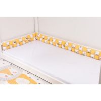 Aparatori cuburi pentru pat casuta Montesorri 90x200 cm model albinute galben