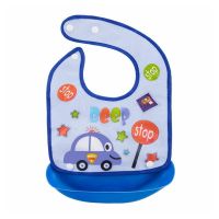 Baveta impermeabila, Bocioland, Cu buzunar detasabil, Dimensiune 21x21 cm, Car