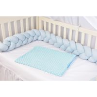 Aparatori impletite bumbac 100% culoare bleu 360 cm
