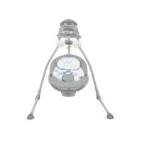 Leagan, KikkaBoo, Angel's Hug, Electric, Cu 5 viteze, Cu melodii si volum reglabil, Pliabil, 0 luni+, Alimentare prin baterii sau la priza, Conform cu standardele europene de securitate EN16232 si EN71, Gri