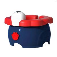 Olita pliabila, Primabobo, Pentru calatorii si plimbari, Model ursulet, Cu protectie de stropire pentru baietei, 8 luni - 5 ani, Albastru