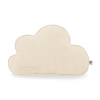 Perna decorativa din bumbac velur, moale, sub forma de Nor, 40 x 30, Sparrow, Cloud, Almond