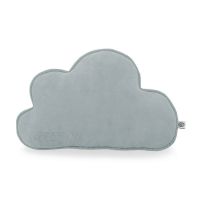 Perna decorativa din bumbac velur, moale, sub forma de Nor, 40 x 30, Sparrow, Cloud, Grey