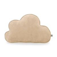Perna decorativa din bumbac velur, moale, sub forma de Nor, 40 x 30, Sparrow, Cloud, Warm Beige