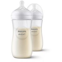 Biberon anticolici, Philips Avent, Natural Response, 330 ml, 3 luni+, 2 bucati, Alb