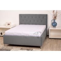 Saltea cu spumă poliuretanică HypoallergenicMed PolyCotton 140x190, hipoalergenică, husă lavabilă și detașabilă cu fermoar, fermitate medie