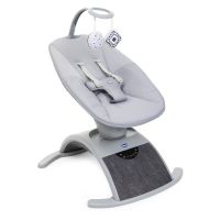 Balansoar, Chicco, Comfy Wave, Cu spatar reglabil, Cu 8 miscari de balansare, 5 viteze, Cu melodii si timer, Cu jucarii reversibile, Greutate maxima 9 kg, 77 x 29 x 45 cm, 0 luni+, Gri