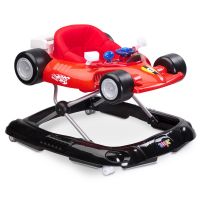 Premergator interactiv, Toyz, Panou cu lumini si muzica, Spatar ergonomic, Pana la 12 kg+, 6 luni+, Rosu