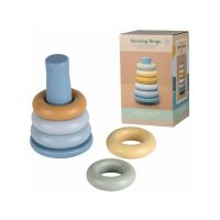 Set 5 inele de stivuire albastre Little Dutch
