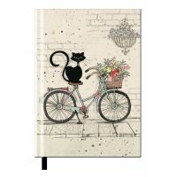 Carnet A6 - Chat sur velo | Kiub