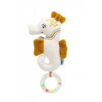 Jucarie zornaitoare BabyJem, Calut de mare din plus, 3 luni+ (Culoare: Portocaliu)