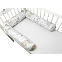 Aparatoare pentru patut, MimiNu, Tip rulou, Pentru patut, Lungime 180 cm, Din bumbac certificat Oeko Tex Standard 100, Safari Natural