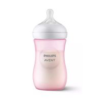 Biberon, Philips Avent, Natural Response, 1 luni+, 260 ml, Fara BPA, Anticolici, Roz